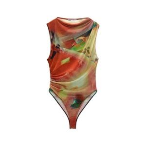 Zara bodysuit multi color medium